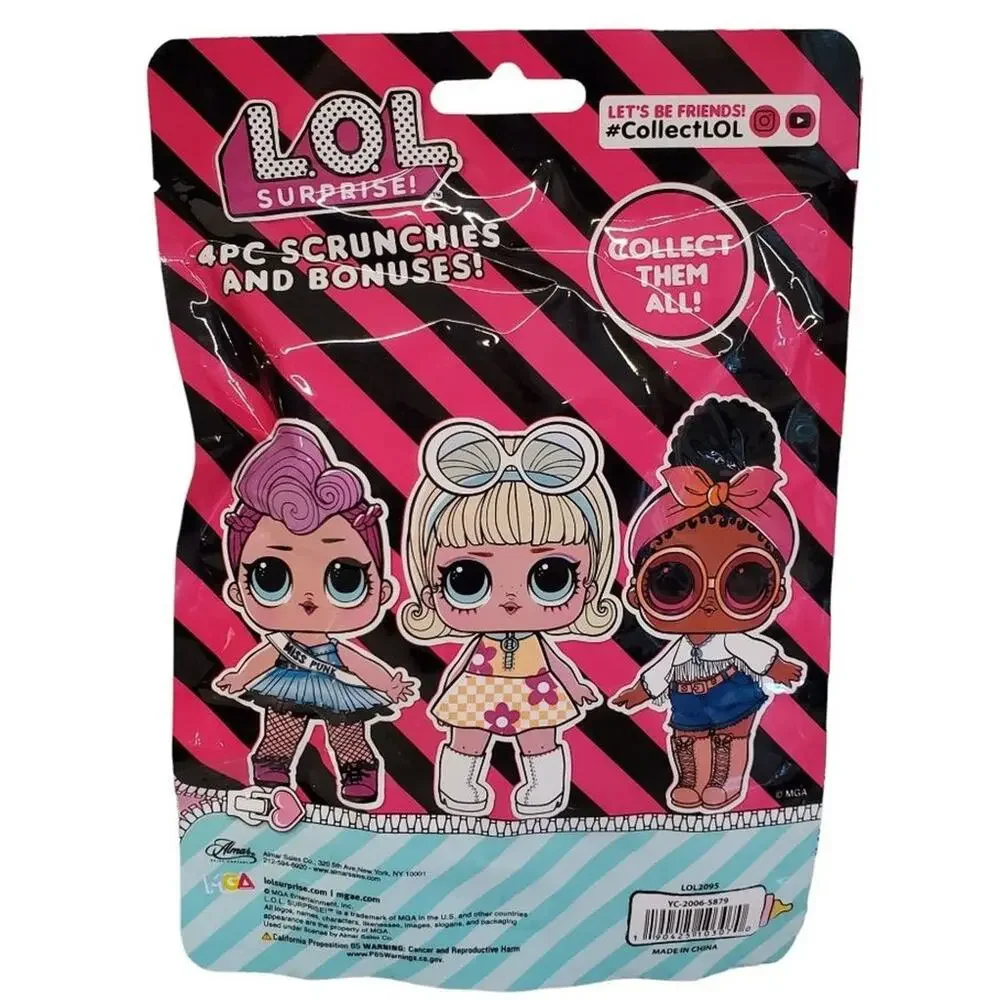 LOL Surprise Hair Ties Little Girls Scrunchies and Bonuses LOL Surprise Toys